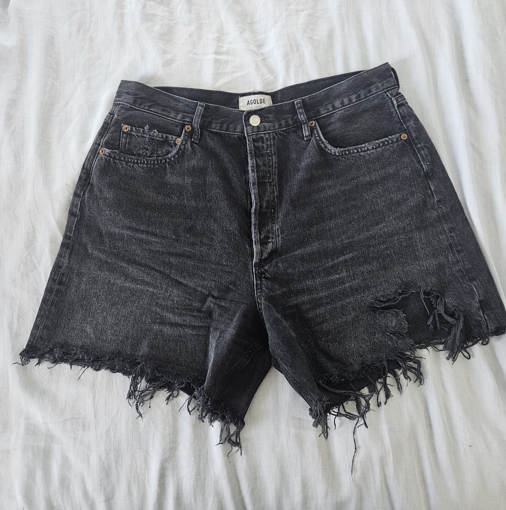 Agolde Black Stella Shorts